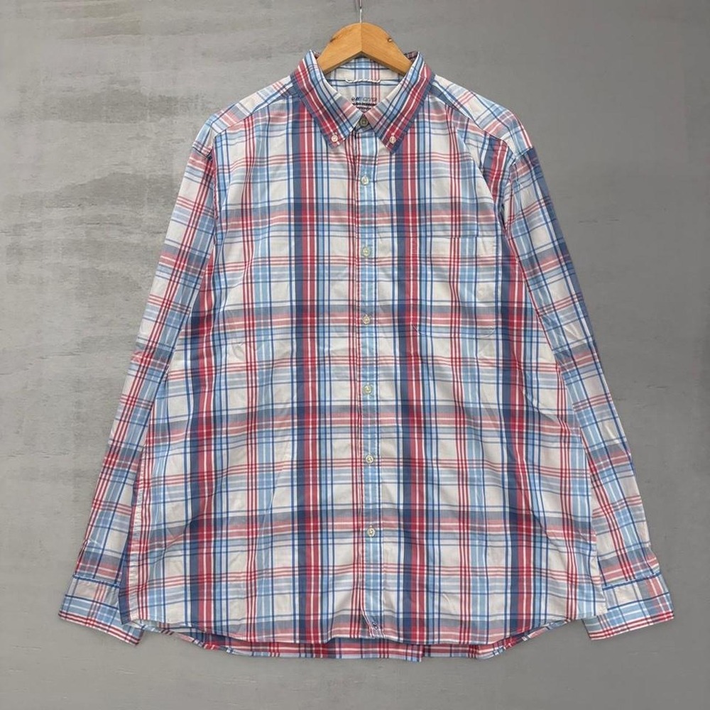 Vineyard Vines Button Down Blue Red‎ Plaid Performance Brrr On-The-Go XL